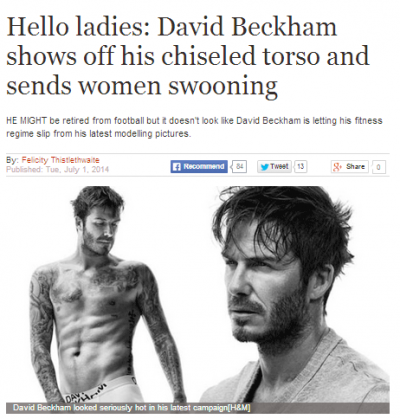 David Beckham article in the Express